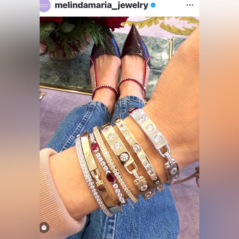 NWT Ruby Maven Tennis Bracelet..STUNNING Melinda Maria🤩 ✨FIRM - Picture 6 of 6